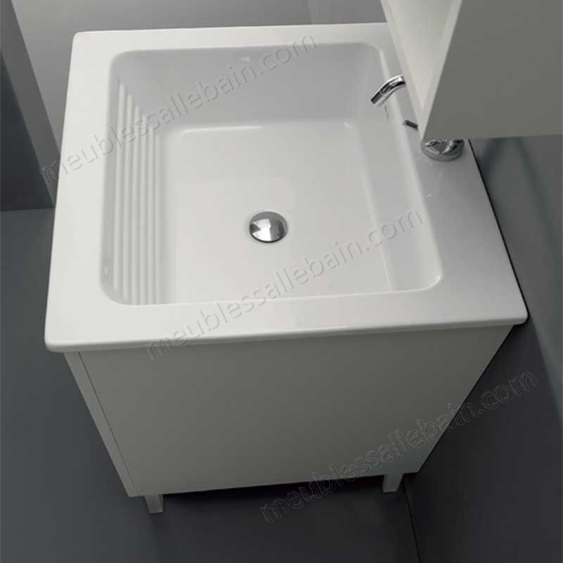 Moins Cher Xilon Nanco - Bac à laver avec meuble cm 60x60. Blanc (code 2266) - -1