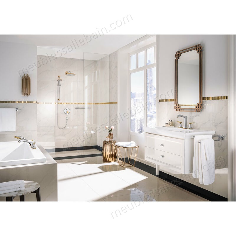 Moins Cher Hansgrohe Metropol Classic mitigeur lavabo 3 trous 160, béquille, vidage escamotable - 31331090 - -1