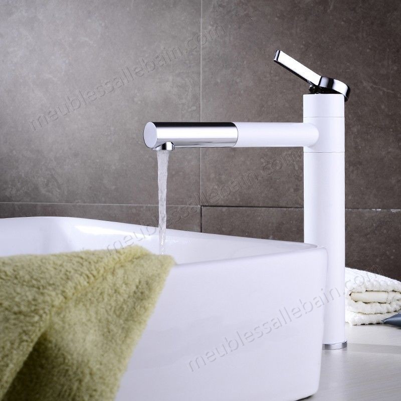 Prix Compétitif Robinet lavabo surélevé moderne blanc - -0
