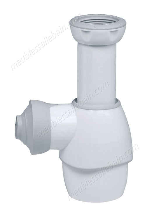 Moins Cher Siphon universel (2 modèles) pour équiper tous types de lavabos, vasque et lave-mains - siphon tout en un blanc gris pro- Wirquin Pro - 30720407 - -0