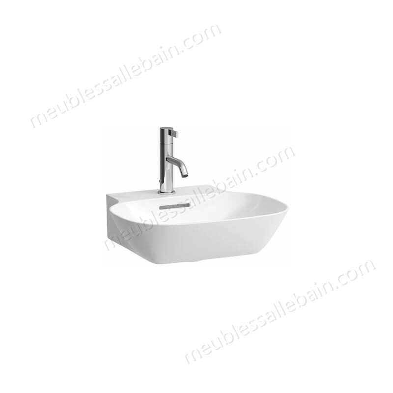 Moins Cher Laufen INO Lave-mains INO, 1 trou pour robinet, avec trop-plein, 450x410, blanc, Coloris: Blanc avec LCC - H8163004001041 - -0
