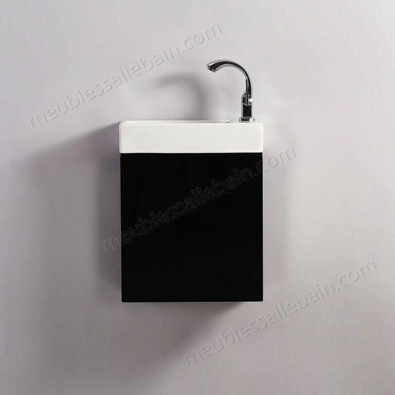 Moins Cher Pack Minimalist blanc droite + Meuble Lave main Noir Dark Contenu du pack - 5ffffc53518d5 - -0