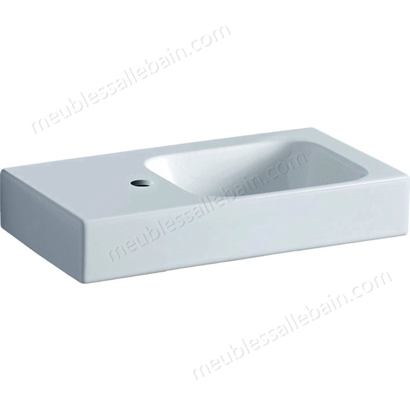 Moins Cher Keramag iCon xs lavabo 53x31cm, blanc, étagère à gauche, Coloris: Blanc, avec KeraTect - 124153600 - -0