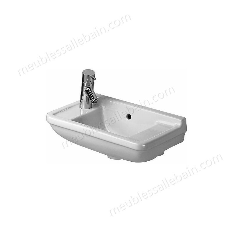 Moins Cher Duravit lave-mains Starck 3 50cm, trou pour robinet pré-percé à gauche et à droite, Coloris: Blanc avec Wondergliss - 07515000001 - -0