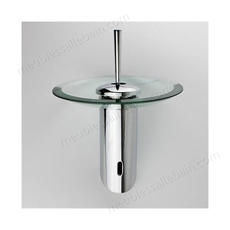 Prix Compétitif Robinet de lavabo à bassin verseur rond en verre, un robinet de style moderne avec unique poignée - -4