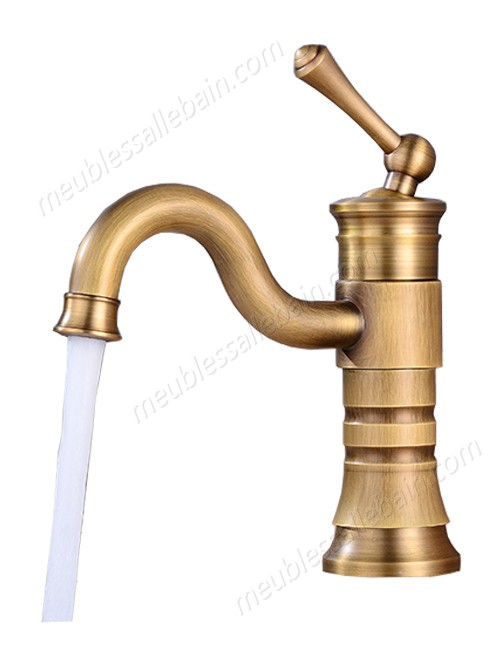 Prix Compétitif Grand robinet de robinet de lavabo en laiton antique rétro à levier unique - -0