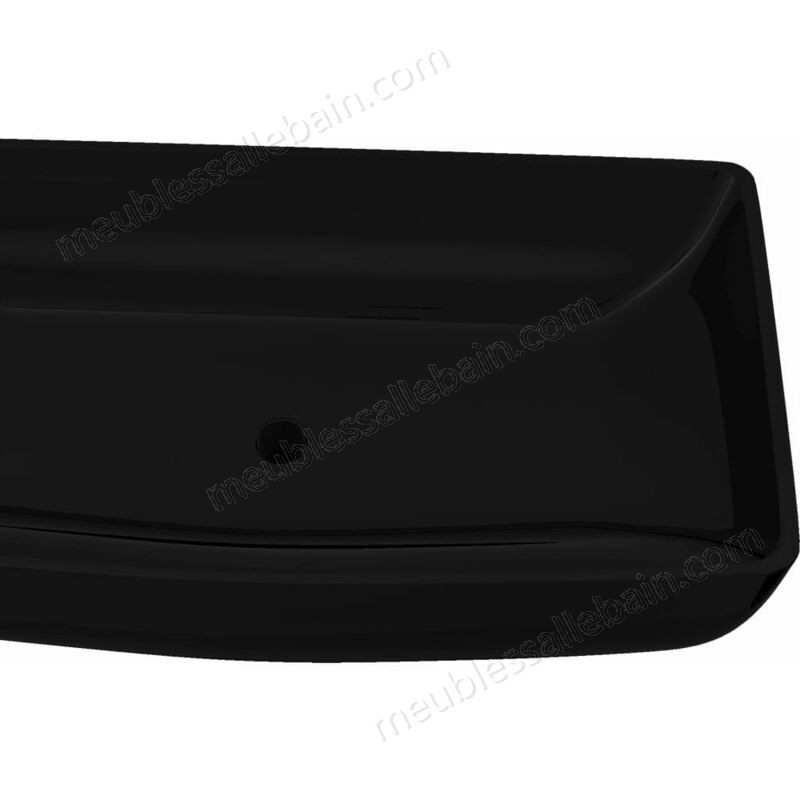 Moins Cher Vasque rectangulaire céramique Noir pour salle de bain HDV04201 - -3