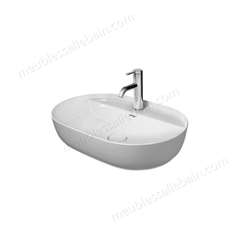 Moins Cher Duravit Luv lavabo 60x40cm, sans trop-plein, avec trou de coulée banc, 1 trou de coulée, rectifié, couleur extérieure blanc, Coloris: Blanc - 0380600000 - -0