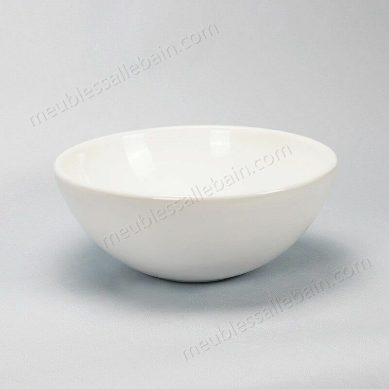 Moins Cher Lave Main Bol - Céramique Blanc - 28 cm - Olys - -1