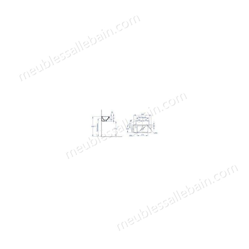 Moins Cher Lave-mains compact JACOB DELAFON ODEON UP 50 x 22 cm pre-perce 2 trous lateraux, possibilite d'installation sur meuble ODEON UP blanc, Ref.E4701-00 - -1