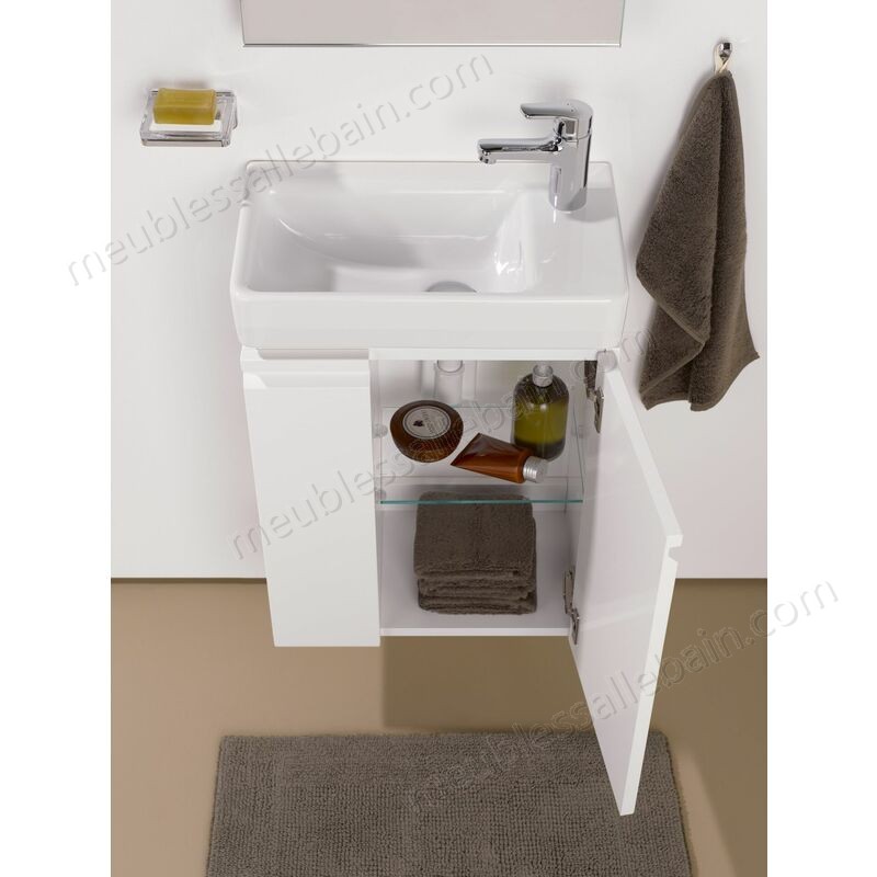 Moins Cher Laufen PRO S Lave-mains, lave-mains, lave-mains, gauche, 1 trou pour robinet, avec trop-plein, 480x280, blanc, Coloris: Blanc avec LCC - H8159544001041 - -2