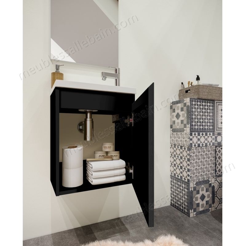 Moins Cher Meuble lave-mains Porto pack avec miroir L 40 x H 51 x P 25 cm - -2