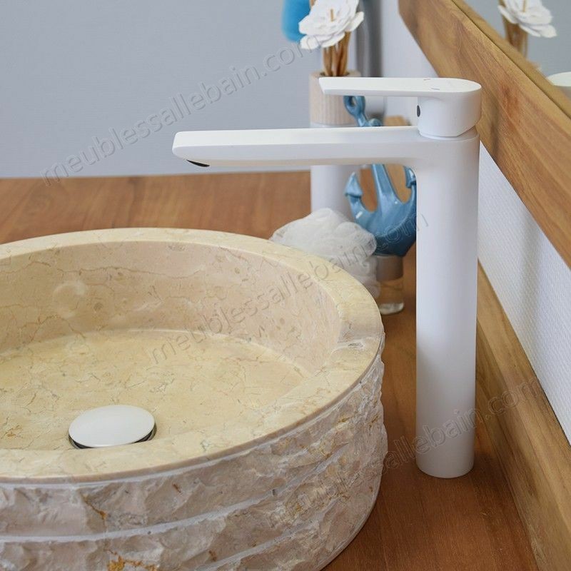 Prix Compétitif Mitigeur de lavabo vasque blanc, Agora - Blanc - -1