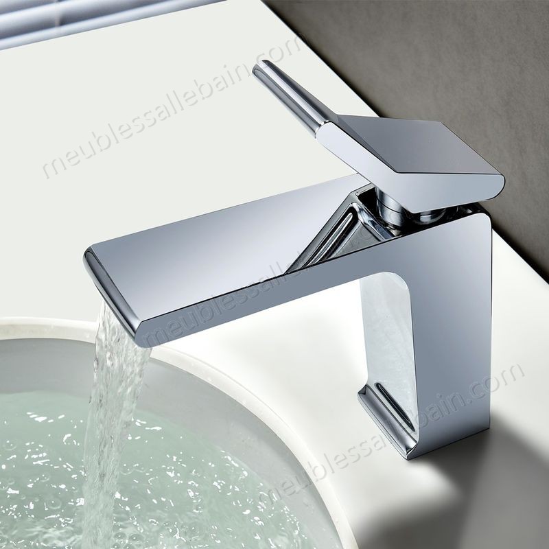 Prix Compétitif Robinet lavabo mitigeur moderne en laiton solide et chromé poli - -0