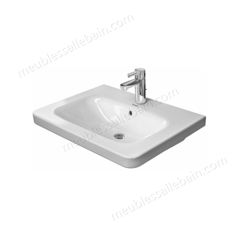 Moins Cher Duravit Meuble lavabo DuraStyle 65cm avec trop-plein, avec table de robinetterie, sans trou de robinet, Coloris: Blanc avec Wondergliss - 23206500601 - -0