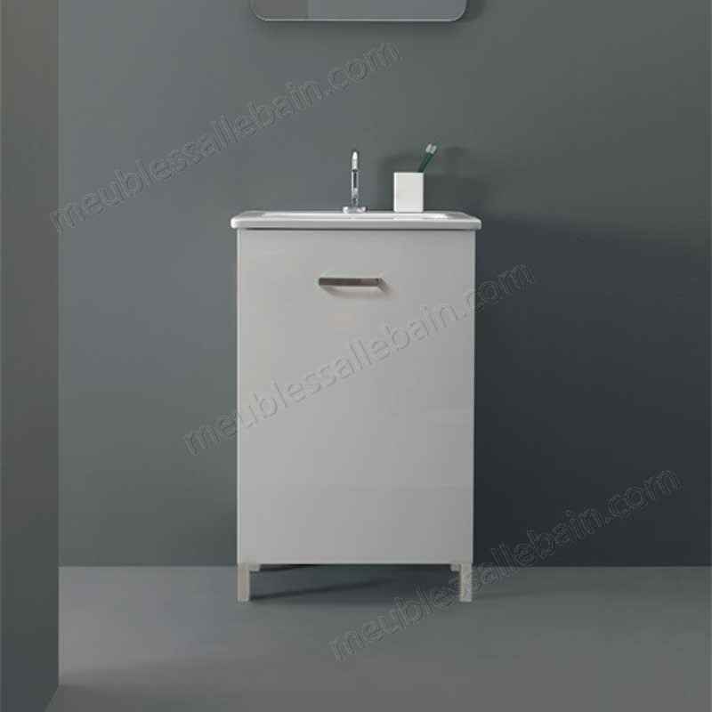 Moins Cher Xilon Nanco - Bac à laver avec meuble cm 50x50. Blanc. (code 2255) - -0
