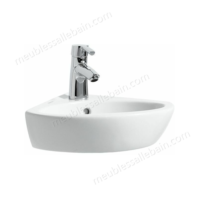 Moins Cher Laufen PRO B Coin lavabo, 1 trou pour robinet, avec trop-plein, 440x380, blanc, Coloris: Blanc - H8169580001041 - -0