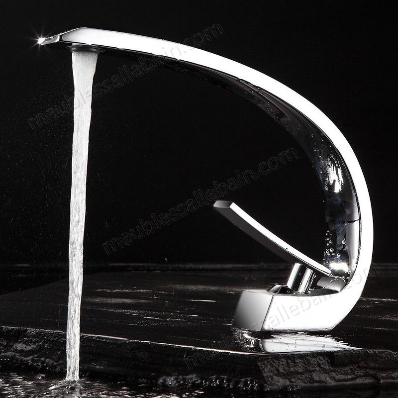 Prix Compétitif VAR Robinet mitigeur design salle de bain Chrome brillant - -2