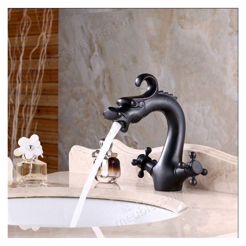 Prix Compétitif Robinet salle de bain, un design traditionnel en forme de dragon et finition en bronze huilé - -4