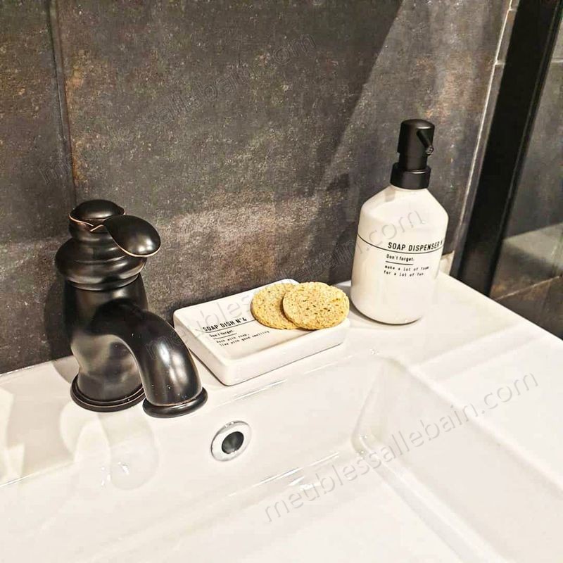 Prix Compétitif Cambridge mitigeur lavabo rétro orb noir vieilli - Noir - -2