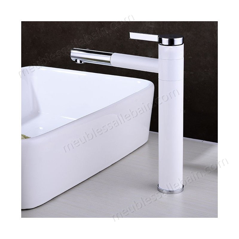 Prix Compétitif Robinet lavabo surélevé moderne blanc - -1