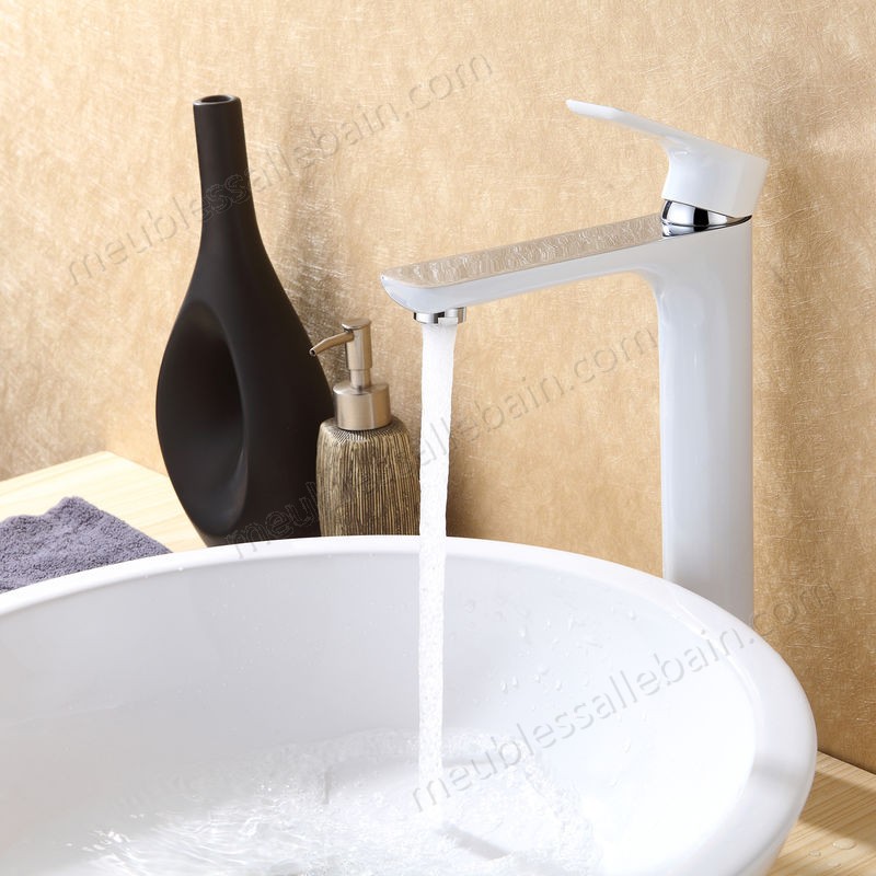 Prix Compétitif Robinet mitigeur pour lavabo et vasque 4025CW blanc brillant - -2