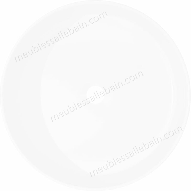 Moins Cher Hommoo Lavabo ronde Céramique Blanc 40 x 15 cm HDV04466 - -2