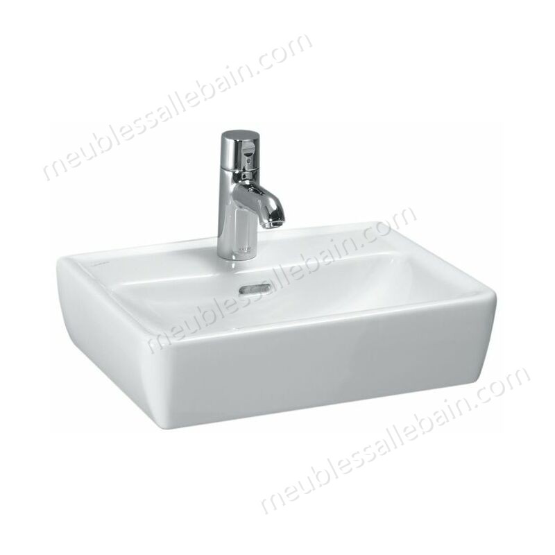 Moins Cher Laufen PRO A lave-mains sur le dessus, 1 trou pour robinet, avec trop-plein, 450x340, blanc, Coloris: Blanc - H8119520001041 - -0