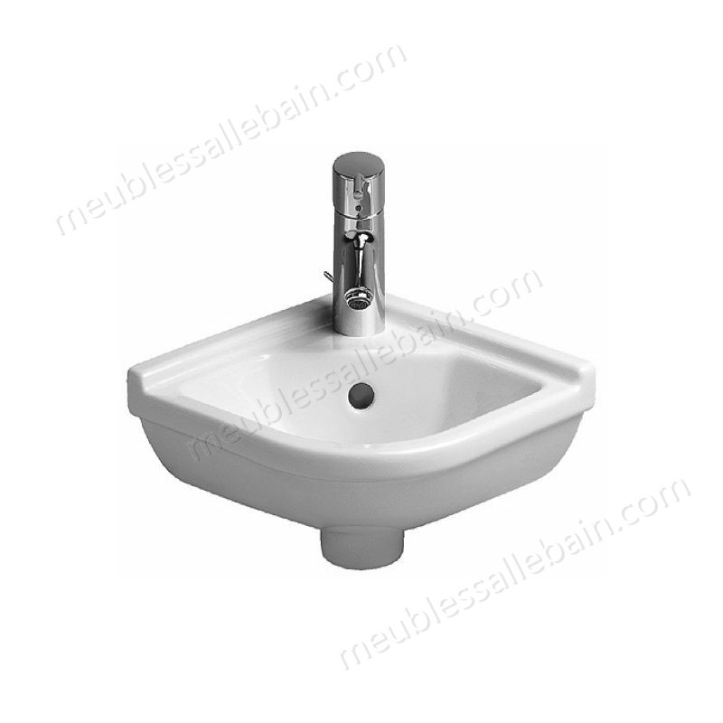 Moins Cher Duravit lave-mains d'angle Starck 3 44cm, avec trop-plein, 1 trou pour robinet, Coloris: Blanc - 0752440000 - -1