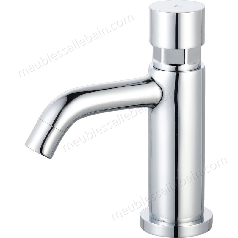 Moins Cher Cilindro push robinet lave mains chrome eau froide - Chromé - -0