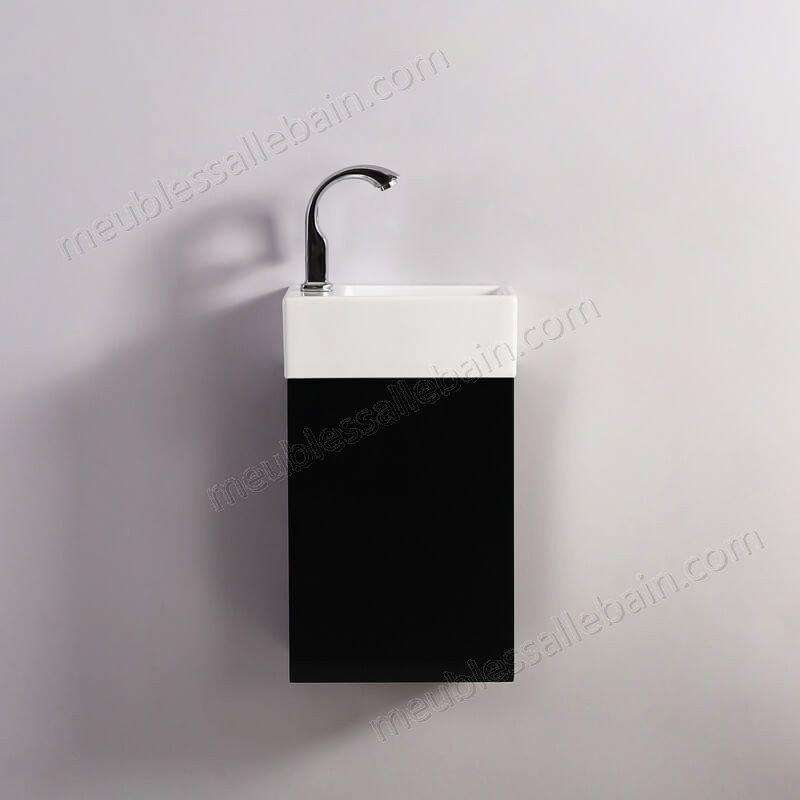 Moins Cher Pack Essento blanc gauche + Meuble Lave main Noir Dark Contenu du pack - 6004d5eb79492 - -0