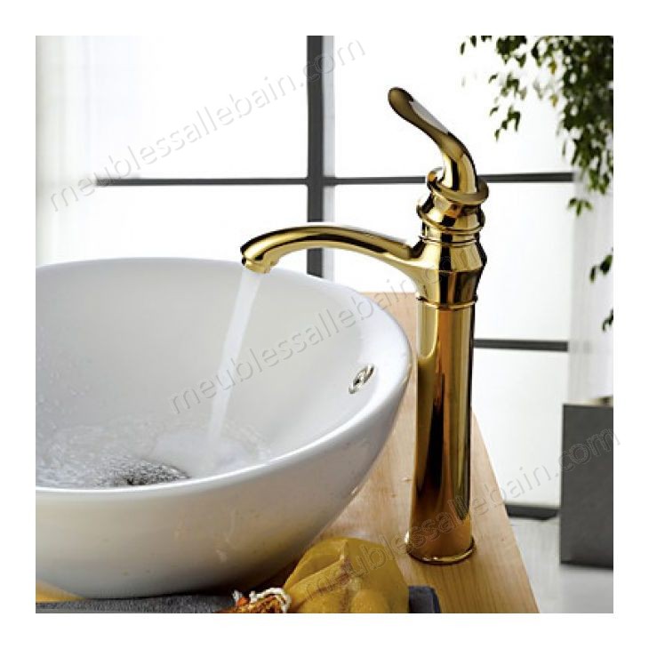 Prix Compétitif Robinet salle de bain dorée au ligne fine et élégante, design contemporain - -0