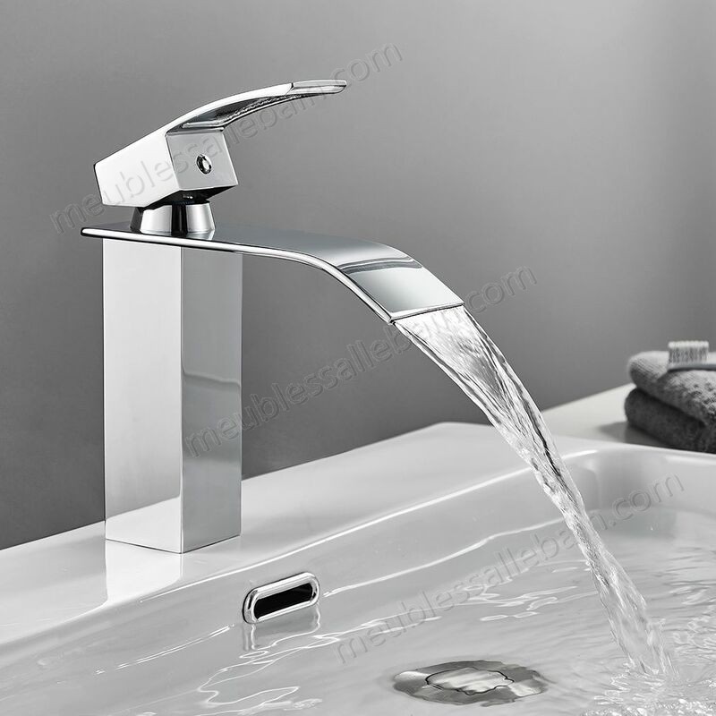 Prix Compétitif Auralum robinet de lavabo acier inoxydable Robinet en Casacade chrome - -0