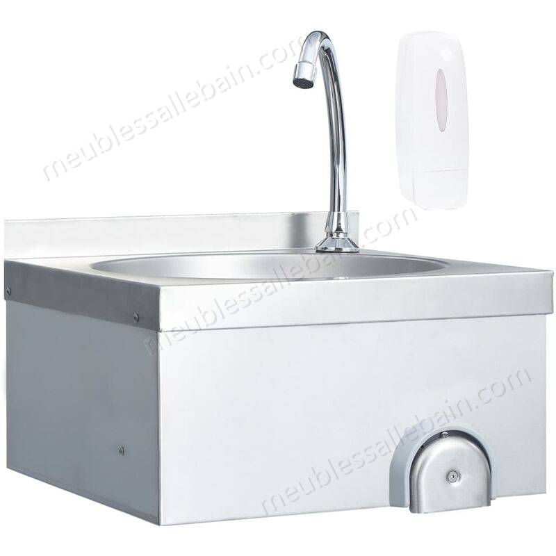 Moins Cher Lavabo commercial de lavage des mains avec robinet Inox - Moins Cher Lavabo commercial de lavage des mains avec robinet Inox