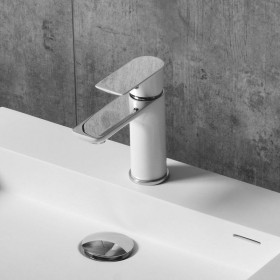 Prix Compétitif Robinet mitigeur pour vasque ou lavabo 4024CW chromé blanc