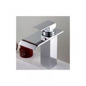 Prix Compétitif Robinet lavabo mitigeur contemporain avec bec en cascade