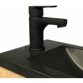 Moins Cher Robinet lave-mains Noir Mat - Mitigeur eau chaude / eau froide - GRIFO - Noir
