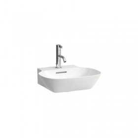 Moins Cher Laufen INO Lave-mains INO, 1 trou pour robinet, avec trop-plein, 450x410, blanc, Coloris: Blanc avec LCC - H8163004001041
