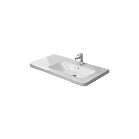 Moins Cher Duravit lave-mains DuraStyle 100cm asymétrique, avec trop-plein, 3 trous pour robinet, lavabo à droite, Coloris: Blanc - 2326100030