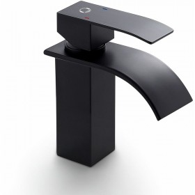 Prix Compétitif CECIPA Mtigeur de lavabo Robinet en cascade Noir naturel