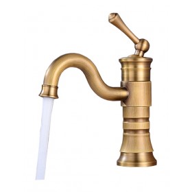 Prix Compétitif Grand robinet de robinet de lavabo en laiton antique rétro à levier unique