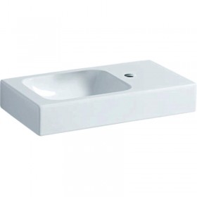 Moins Cher Keramag iCon xs lavabo 53x31cm, blanc, étagère droite, Coloris: Blanc, avec KeraTect - 124053600