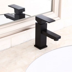 Prix Compétitif Robinet lavabo mitigeur moderne en noir solide