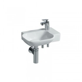 Moins Cher Keramag myDay lavabo à main 400x280mm avec trou pour robinet à droite, blanc avec KeraTect, 125540 - 125540600