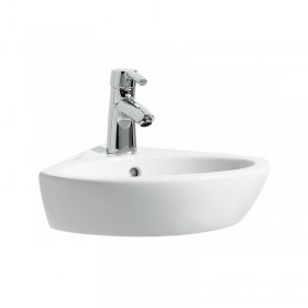 Moins Cher Laufen PRO B Coin lavabo, 1 trou pour robinet, avec trop-plein, 440x380, blanc, Coloris: Blanc - H8169580001041