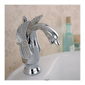 Prix Compétitif Robinet salle de bain à design élégant en forme de cygne et muni d'une seule poignée