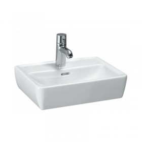 Moins Cher Laufen PRO A lave-mains sur le dessus, 1 trou pour robinet, avec trop-plein, 450x340, blanc, Coloris: Blanc avec LCC - H8119524001041