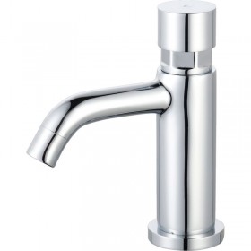 Moins Cher Cilindro push robinet lave mains chrome eau froide - Chromé