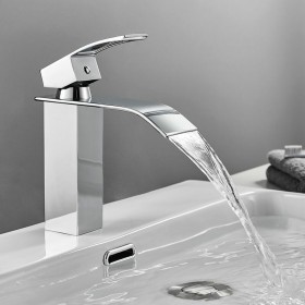 Prix Compétitif Auralum robinet de lavabo acier inoxydable Robinet en Casacade chrome