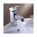 Prix Compétitif Robinet salle de bain LED à changement de couleur finition chromée muni d'une poignée - 1